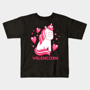 Valentine Unicorn Kids T-Shirt